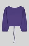 Womens Ruched Long Sleeve Crop Top