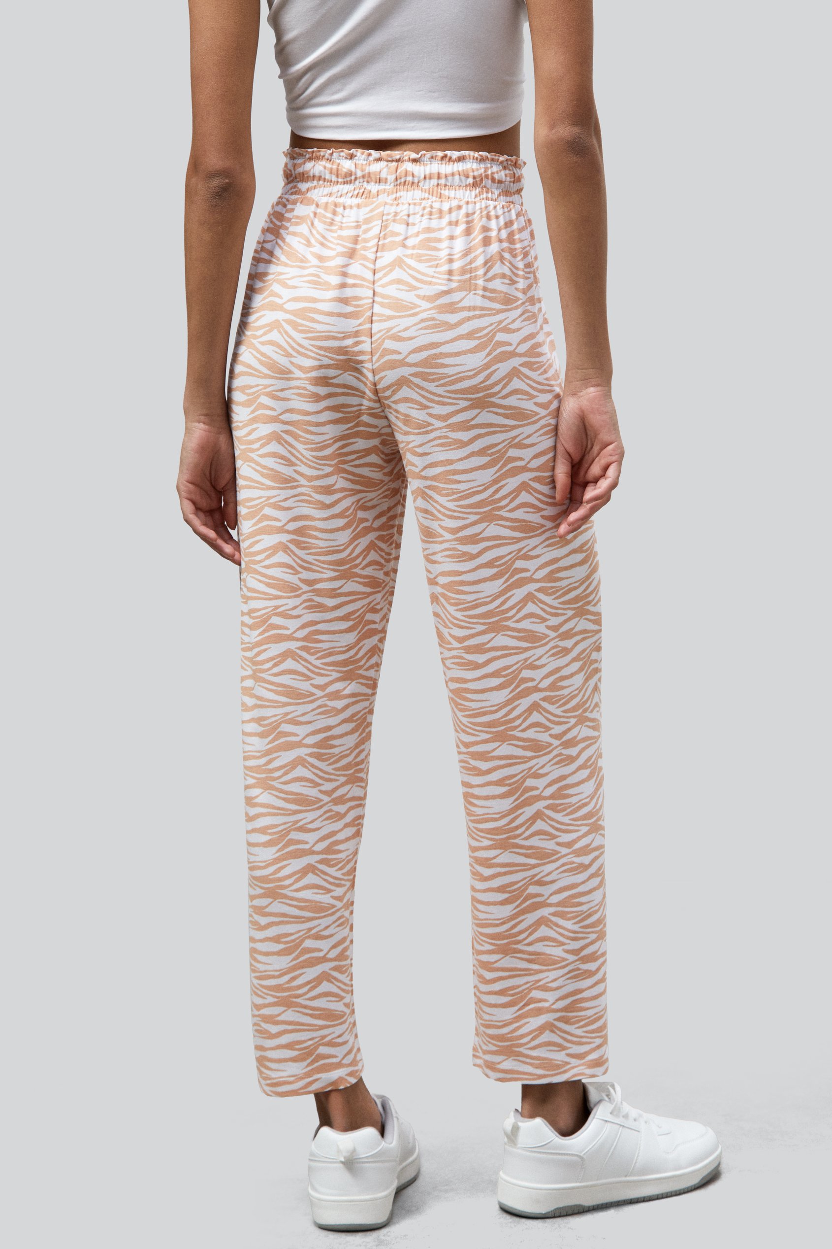 Zebra Print Straight leg Trousers