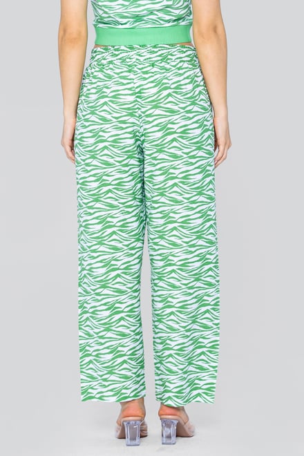 Zebra Print Straight leg Trousers