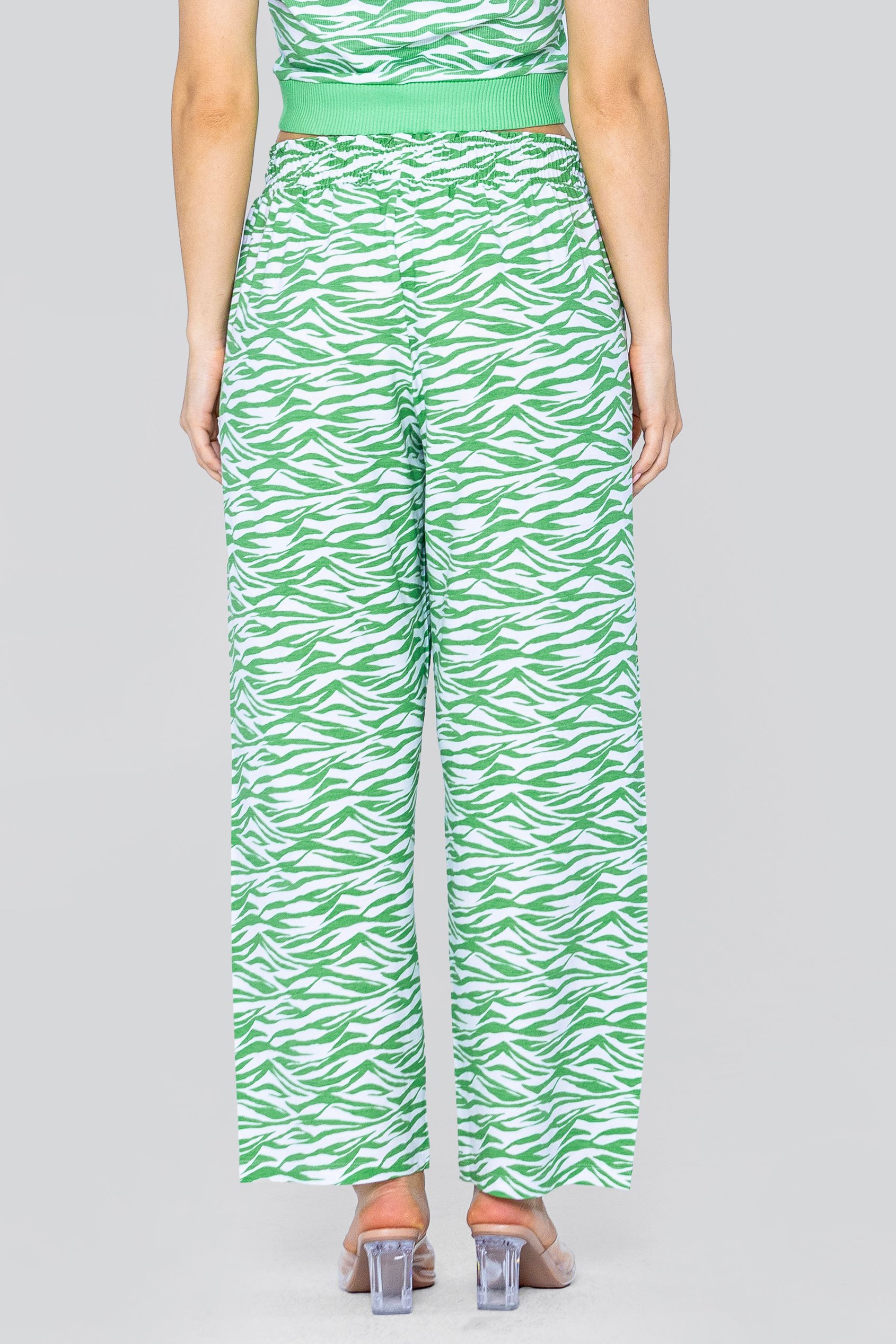 Zebra Print Straight leg Trousers