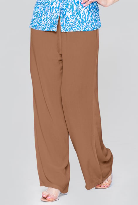 White see through Crepe Viscose Wide-Leg Trousers
