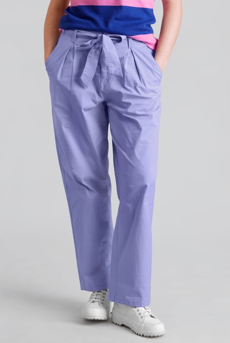 Blue Regular Fit Cotton Stretch Dobby Trouser