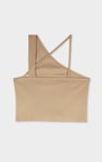 Solid ​Knitted Asymmetrical Tank Top