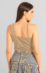 Solid ​Knitted Asymmetrical Tank Top