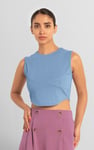 Sleeveless Curve Hem Workout Top