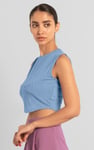 Sleeveless Curve Hem Workout Top
