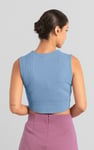 Sleeveless Curve Hem Workout Top