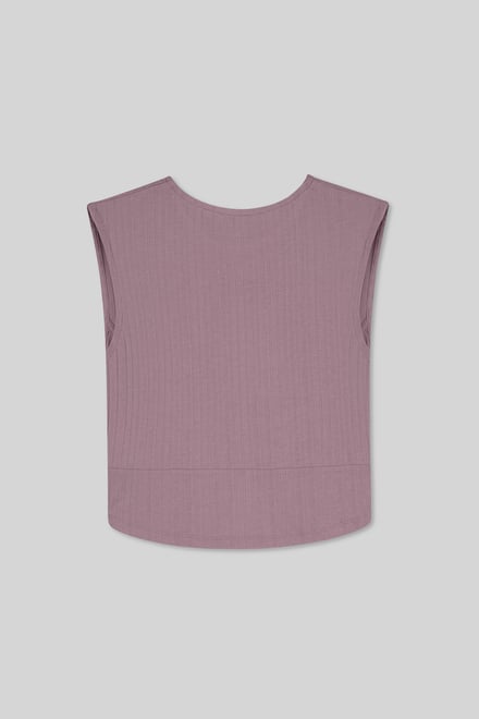 Sleeveless Curve Hem Workout Top