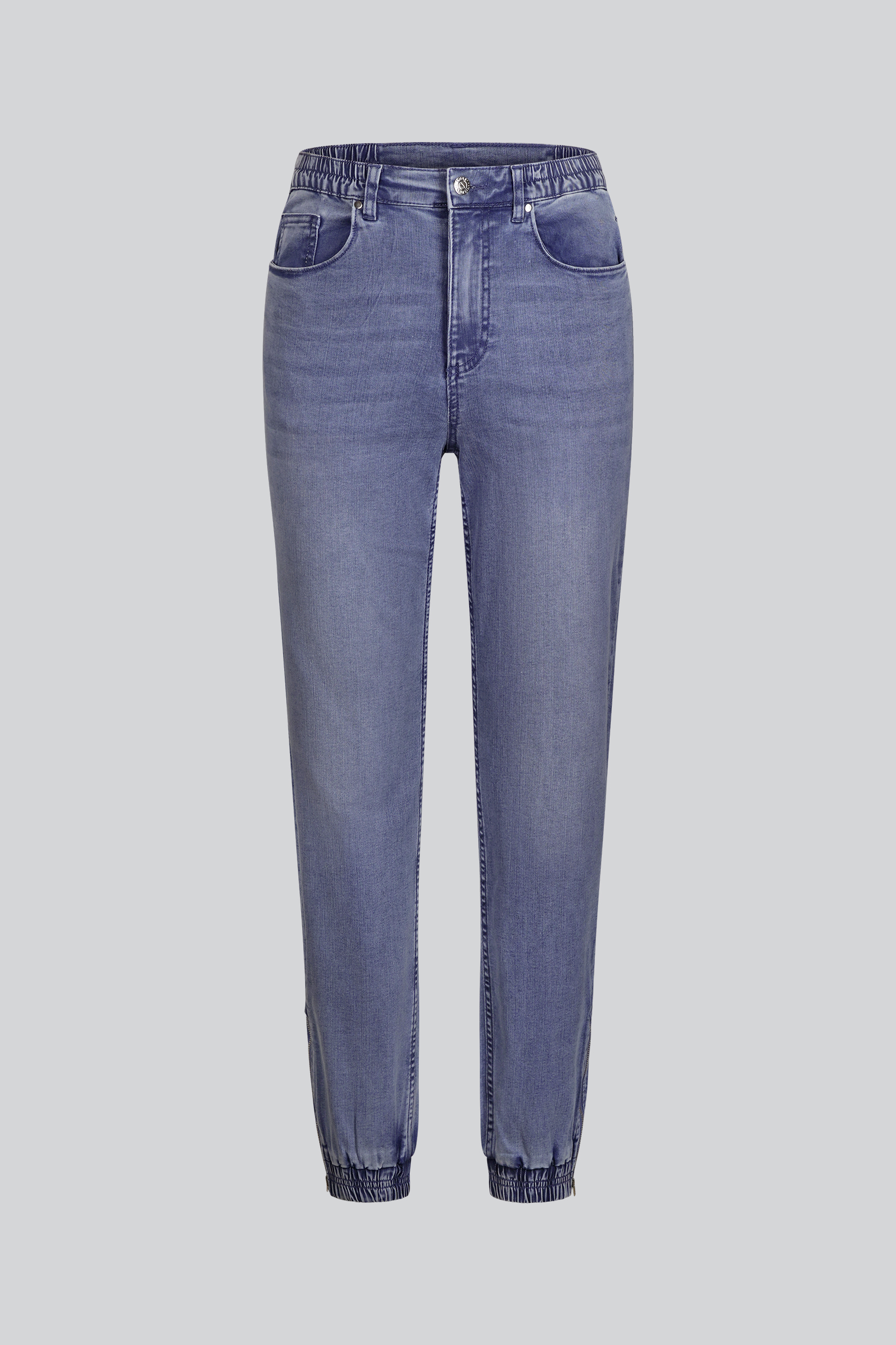 Women’s Zip-Cuff Denim Jogger Pants