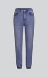 Women’s Zip-Cuff Denim Jogger Pants