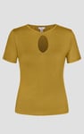 Key Hole Detail Short Sleeve Viscose Top