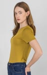 Key Hole Detail Short Sleeve Viscose Top