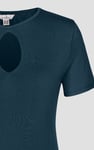 Key Hole Detail Short Sleeve Viscose Top