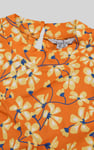 Floral Printed Smocked Hem Frill Top
