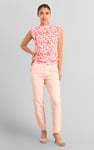 Floral Printed Smocked Hem Frill Top