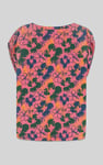 Womens Floral Print Wrap Ruffle Sleeve Top