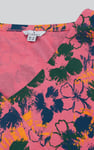 Womens Floral Print Wrap Ruffle Sleeve Top