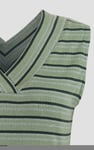 Silver Metallic V-Neck V Back Tops