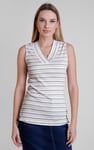 Silver Metallic V-Neck V Back Tops