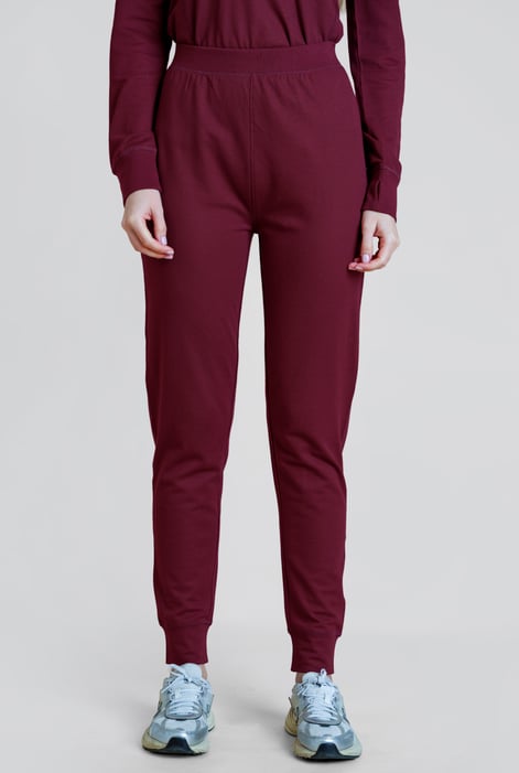 Maroon Soft Waffle Jersey Joggers
