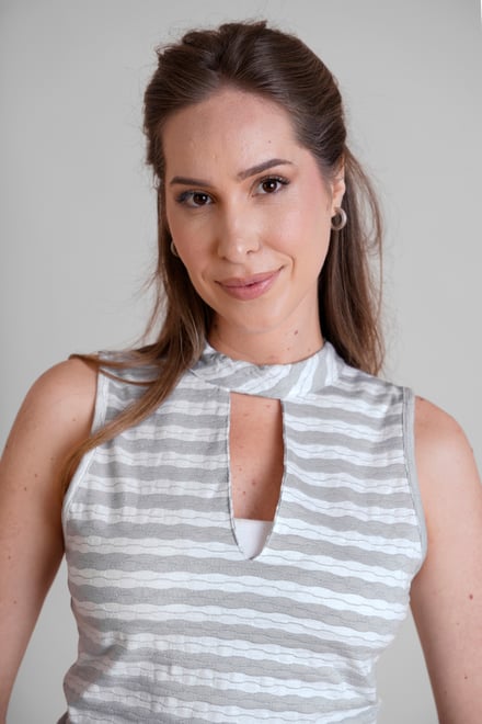 High Neck V-Cut Crop Top