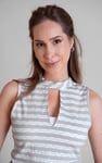 High Neck V-Cut Crop Top