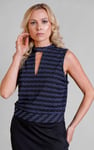 High Neck V-Cut Crop Top