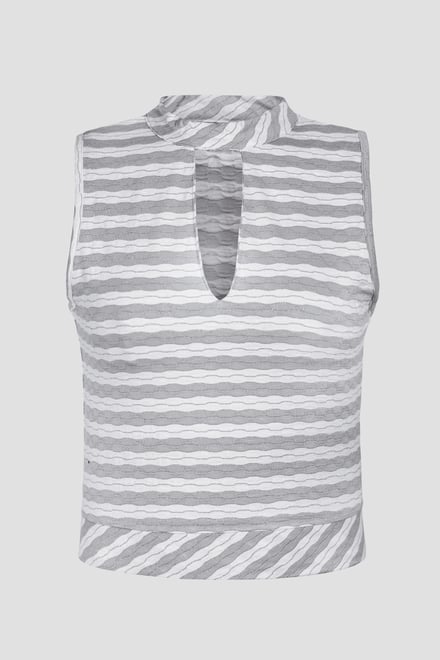 High Neck V-Cut Crop Top