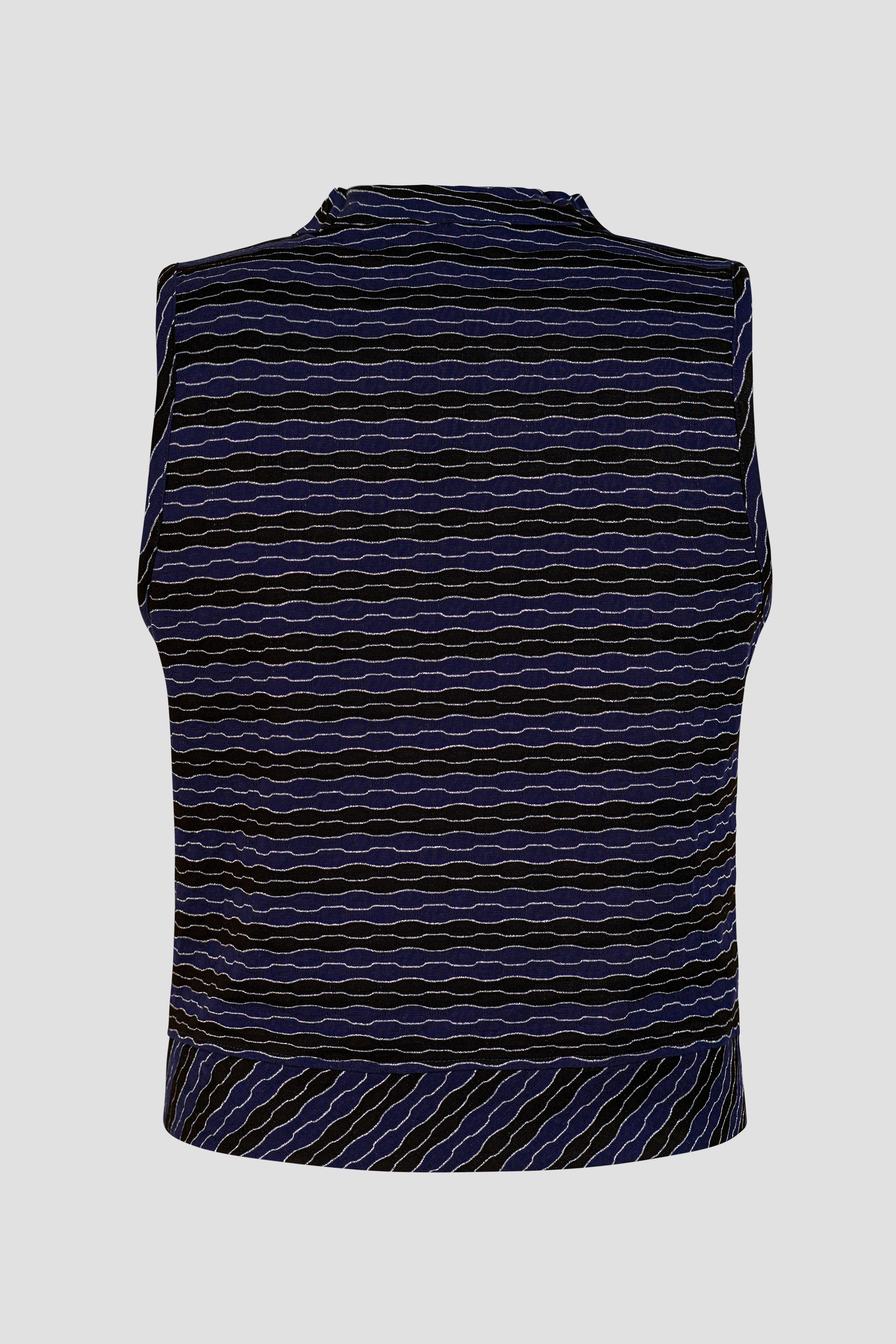 High Neck V-Cut Crop Top