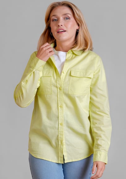 Relaxed Fit Cotton-Linen Shirt