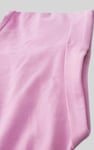 Shoulder Padded Cap-Sleeve Roll-Up T-Shirt