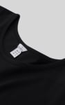 Shoulder Padded Cap-Sleeve Roll-Up T-Shirt