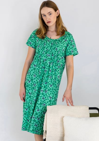 Pleated Details S/S Nightdress