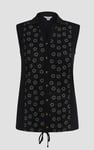 Sleeveless Printed Tie Hem Tops