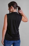 Sleeveless Printed Tie Hem Tops