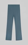 Women's Supper Stretch Zip Details Flare Leggings