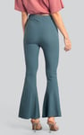 Women's Supper Stretch Zip Details Flare Leggings