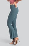 Women's Supper Stretch Zip Details Flare Leggings