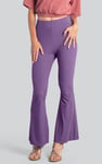 Women's Supper Stretch Zip Details Flare Leggings