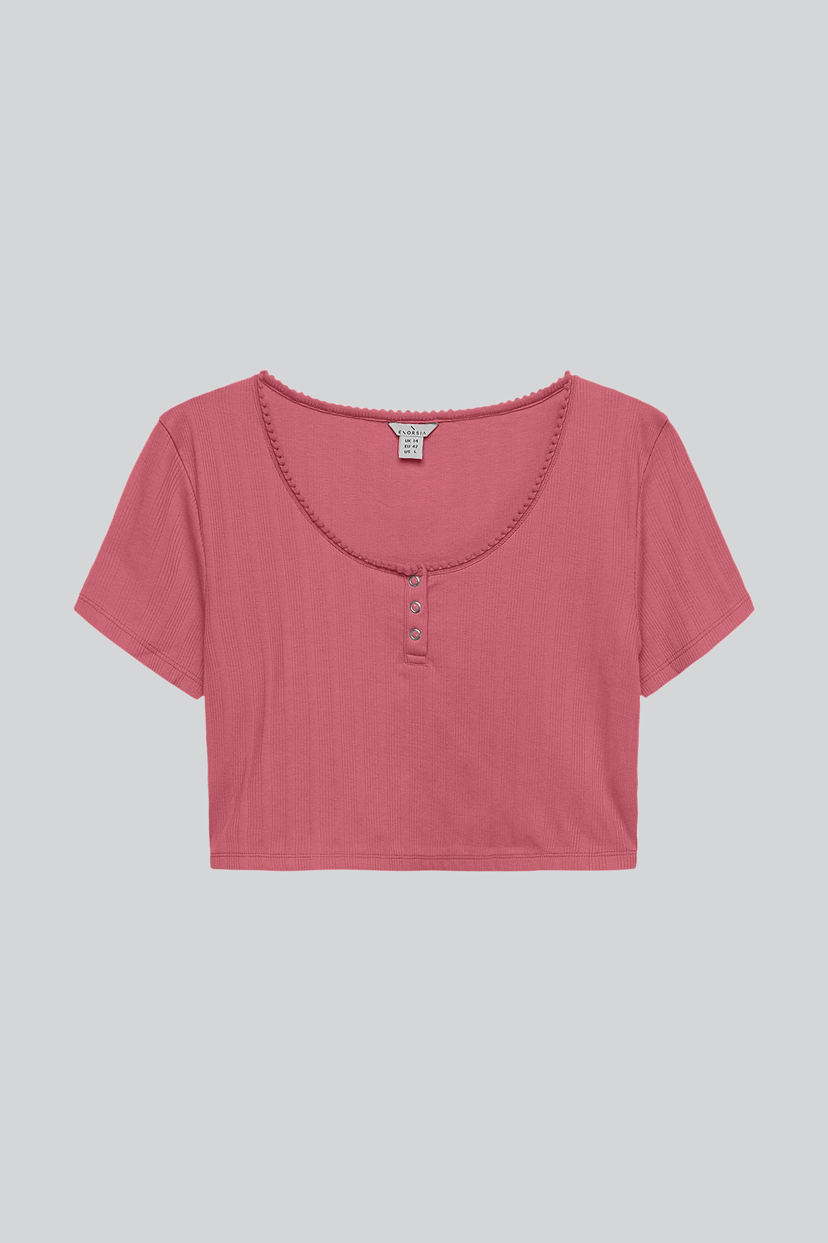 Snap Button Details Crop Tank Top