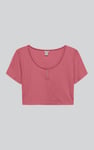 Snap Button Details Crop Tank Top