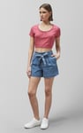 Snap Button Details Crop Tank Top