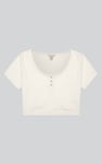 Snap Button Details Crop Tank Top