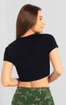 Snap Button Details Crop Tank Top