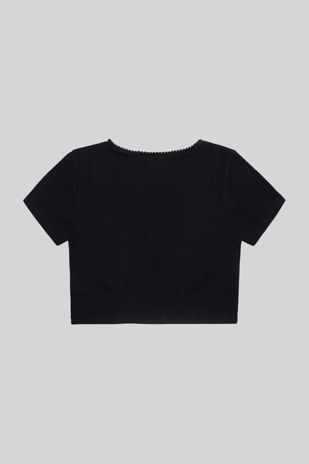 Snap Button Details Crop Tank Top