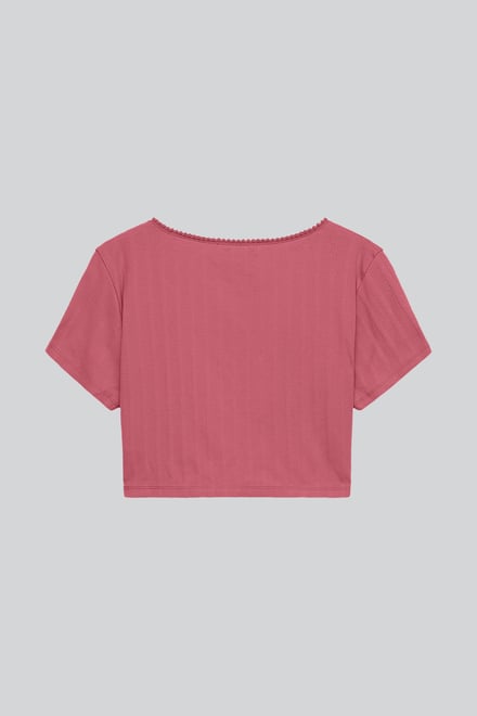 Snap Button Details Crop Tank Top