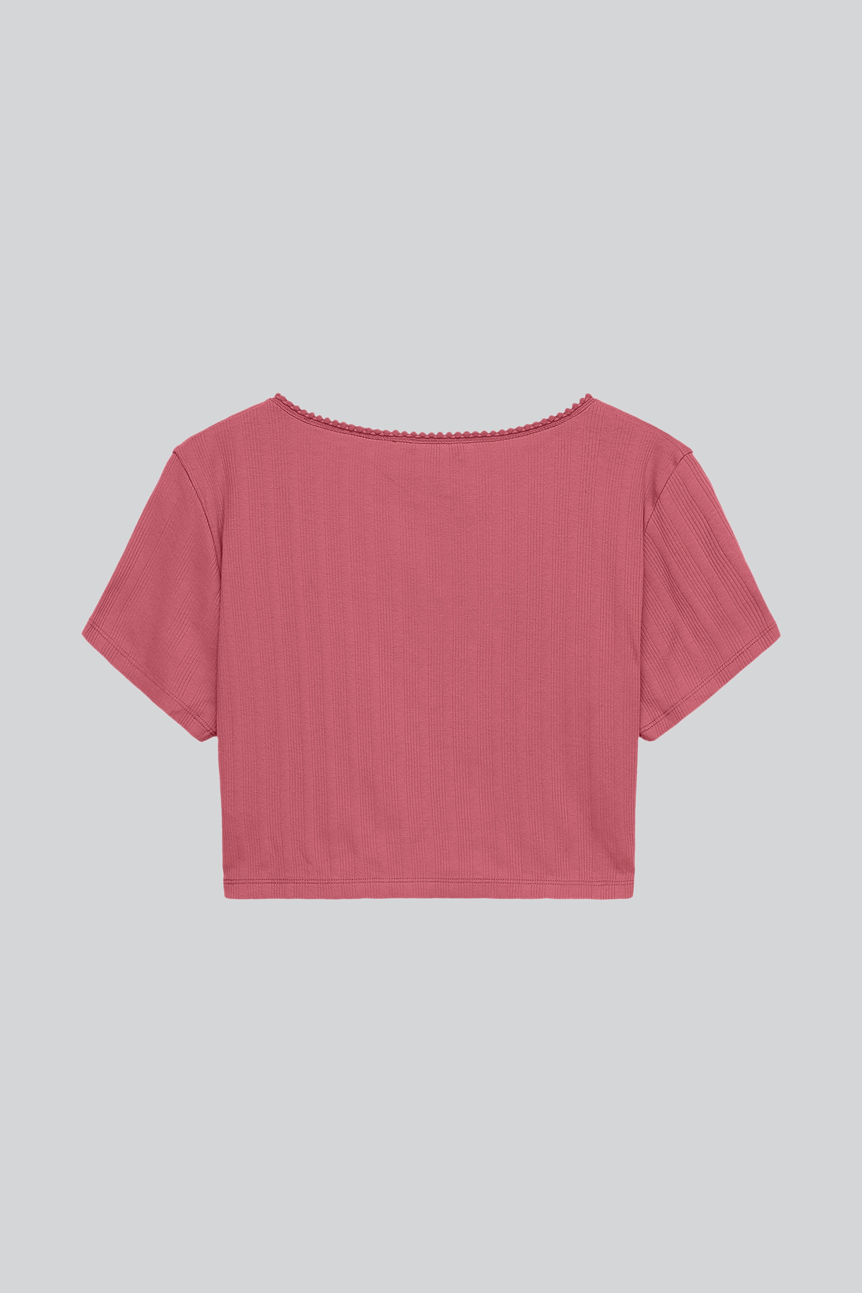 Snap Button Details Crop Tank Top