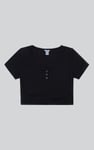 Snap Button Details Crop Tank Top