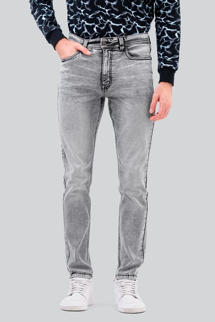 Men's Grey Slim Fit Motionflex Jeans | Enorsia