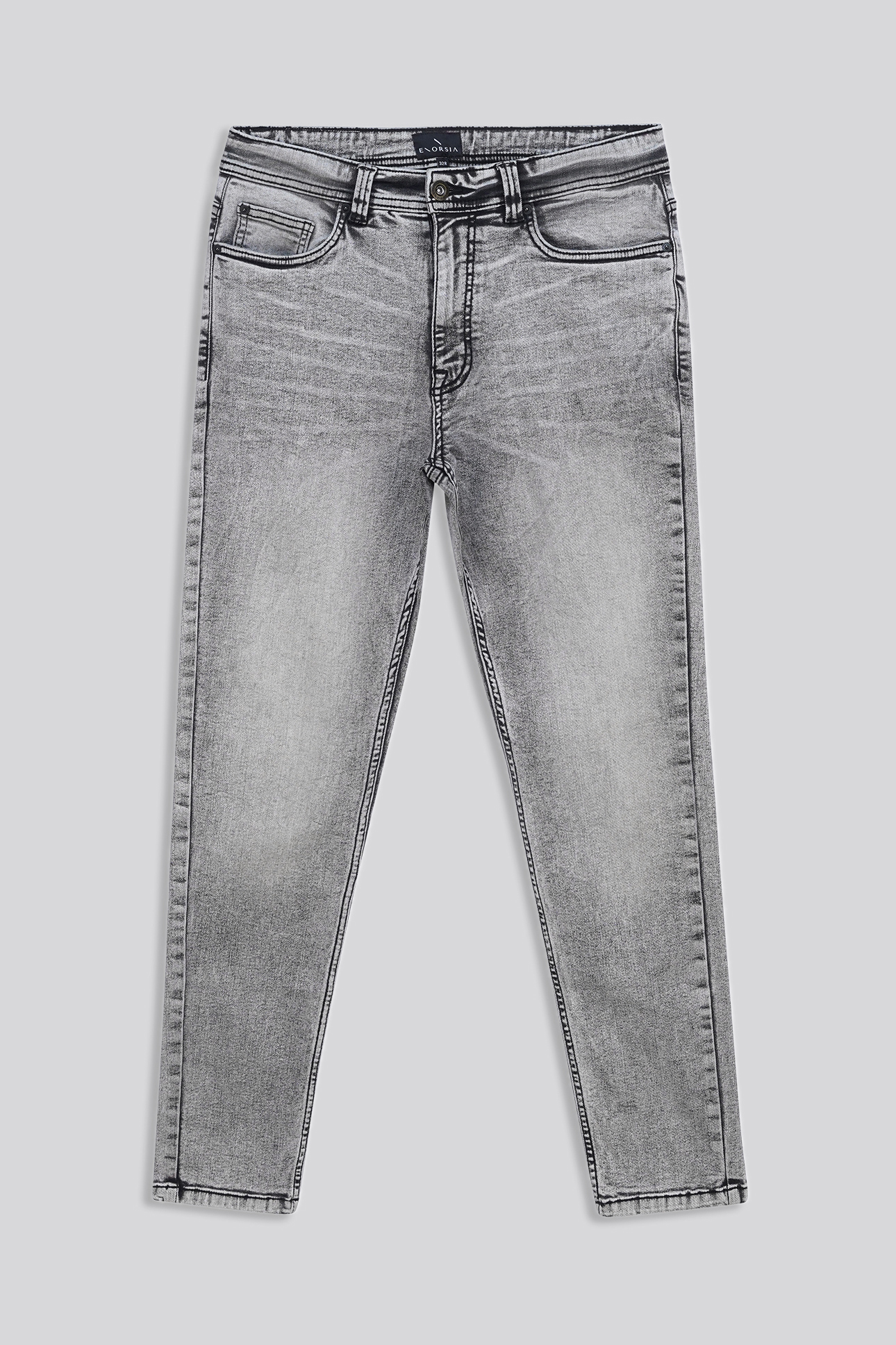 Men's Grey Slim Fit Motionflex Jeans | Enorsia